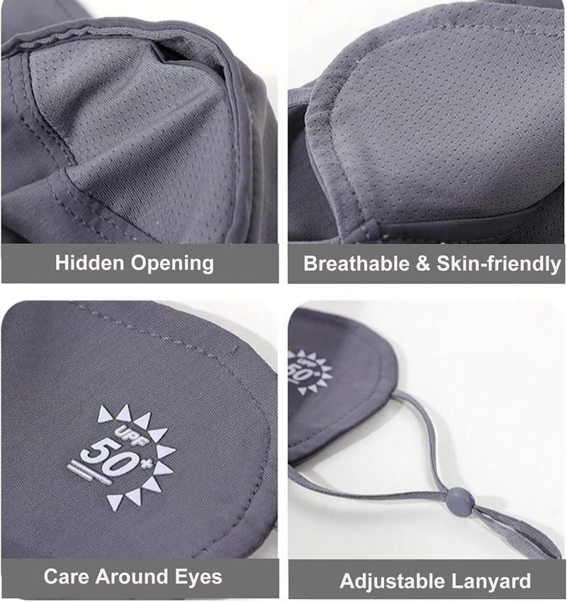 YUANST 2Pcs UV Face Mask, Sun Masks for Women, Cooling Breathable Face Cover for Outdoors, Washable Reusable - Image 4